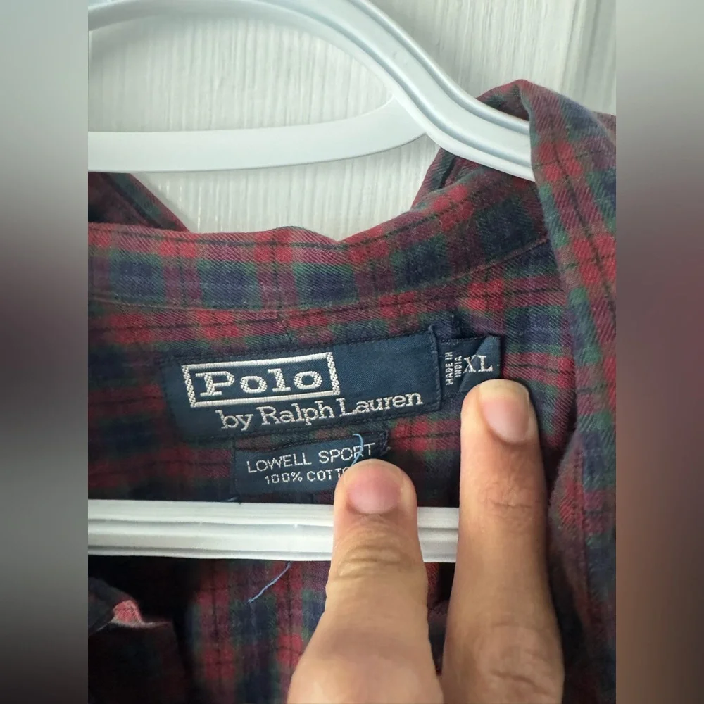 Vintage Polo Ralph Lauren Lowell Sport Plaid Flannel Button Down XL – Christmas